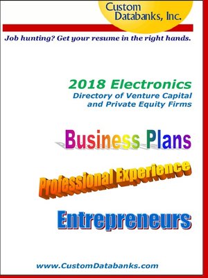 cover image of 2018 Electronics Directory of Venture Capital and Private Equity Firms